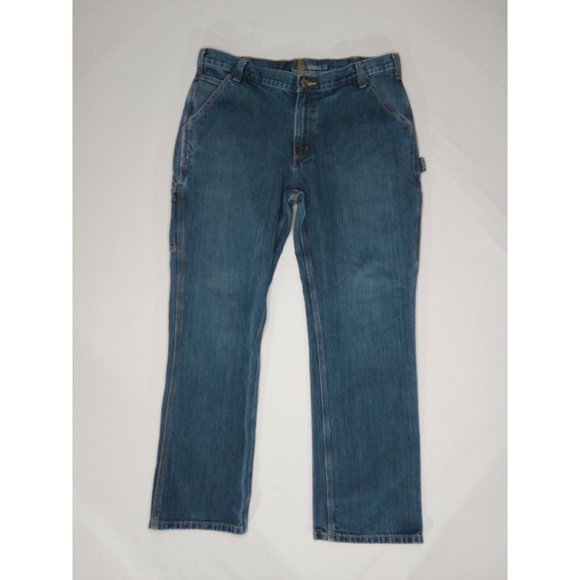 Carhartt Other - Carhartt Mens Blue Denim Jeans Workwear 38x32 Relaxed Fit Pants Medium Wash